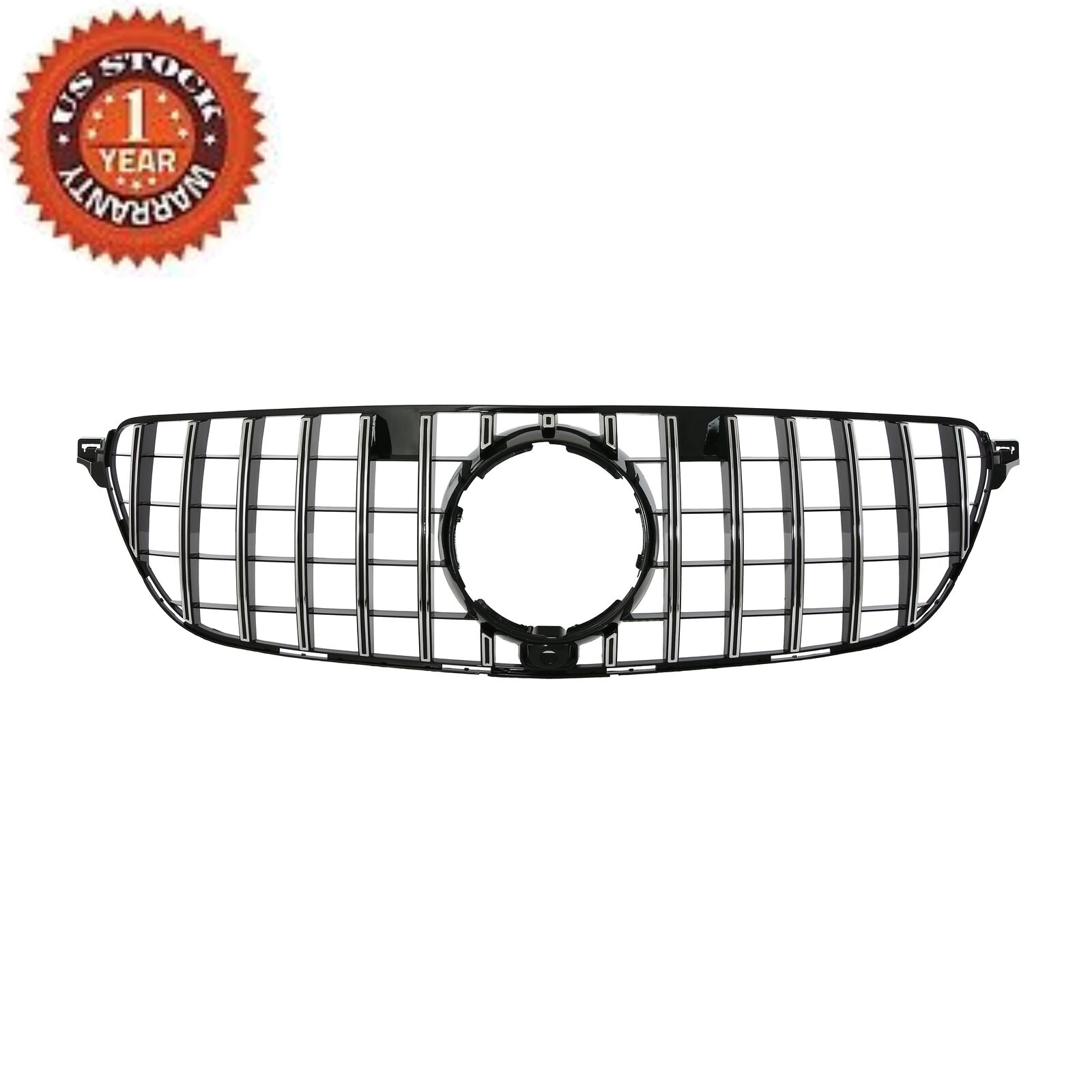 GT R Front Grille Grill For 2016-19 Mercedes Benz C292 W292 GLE350 Chrome Black