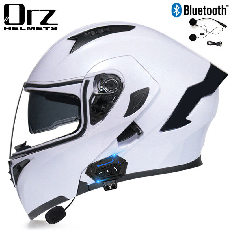 DOT Modular Motorcycle Bluetooth Helmet Full Face Dual Visor Flip Up Moto Helmet