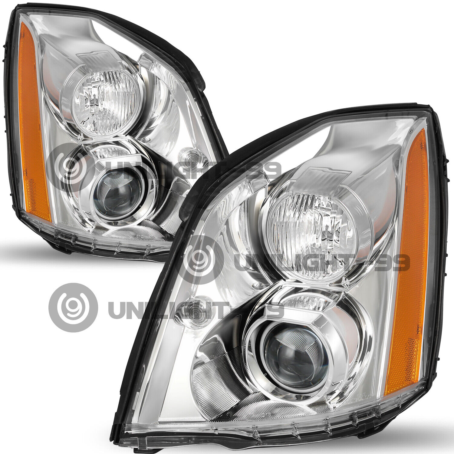 Cadillac DTS Projector Headlights For 2006-2011 HID/Xenon W/Bulbs&Ballast LH+RH
