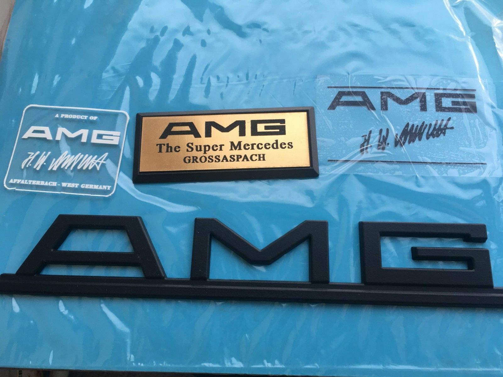 AMG Mercedes Pre Merger STYLE R107 W124 W126 W116 emblem badge logo 4