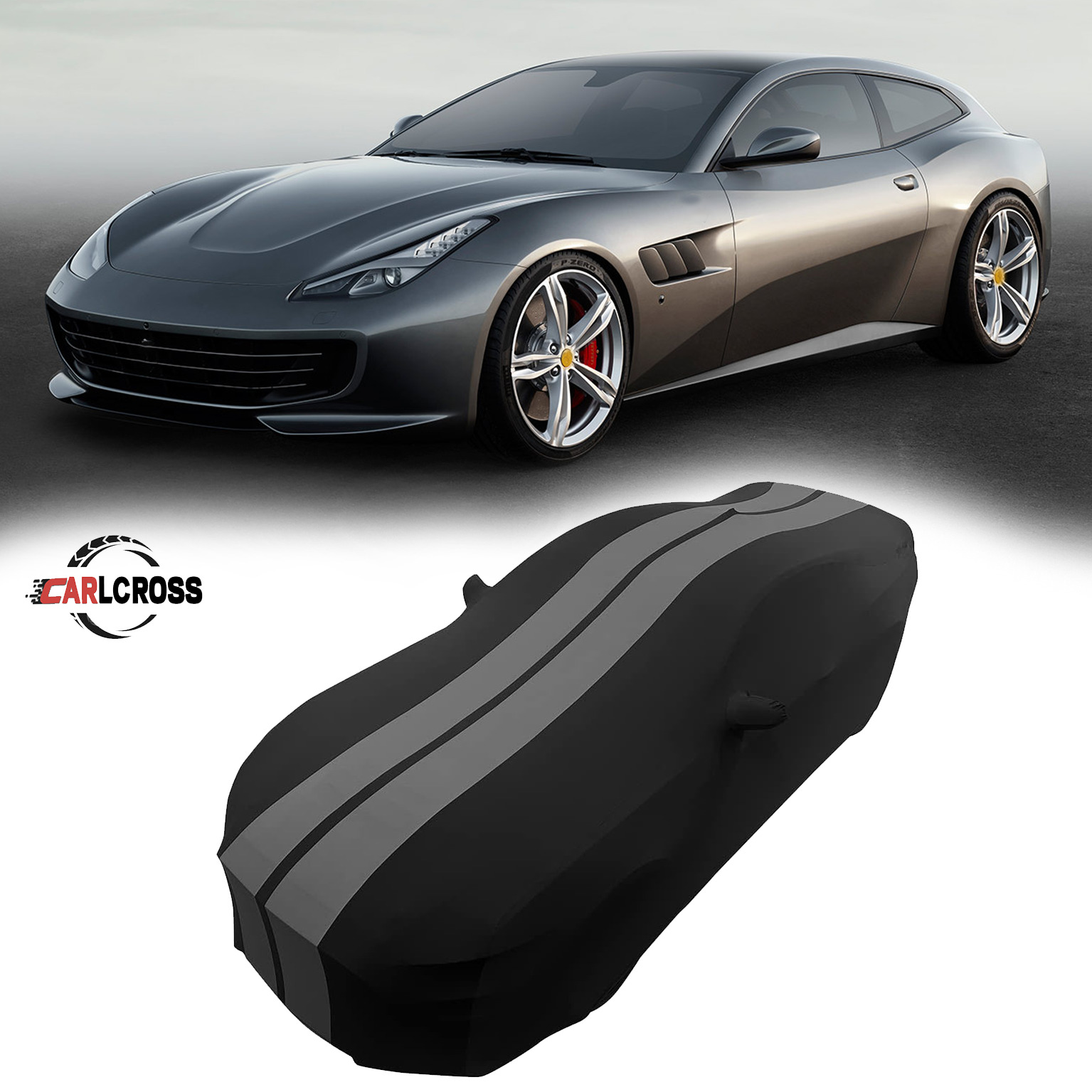For Ferrari GTC4Lusso Indoor Car Cover Stain Stretch Stretch Black Grey A+