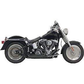Bassani Black Turnout Pro-Street Exhaust System for 86-17 Softail