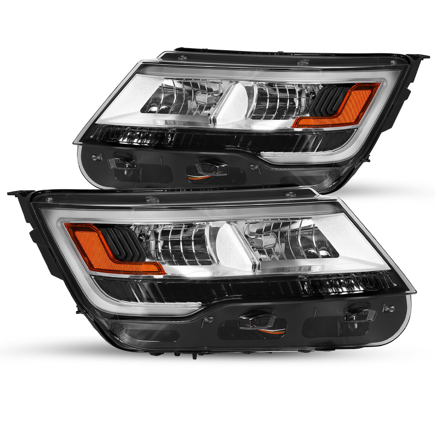 For 2016 2017 2018 Ford Explorer Limited/XLT/Platinum LED DRL Headlights Pair