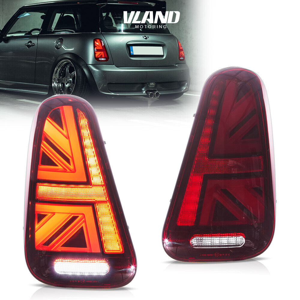 RED VLAND For Mini Cooper R50 R52 R53 2001-2006 LED Tail Lights W/Sequential