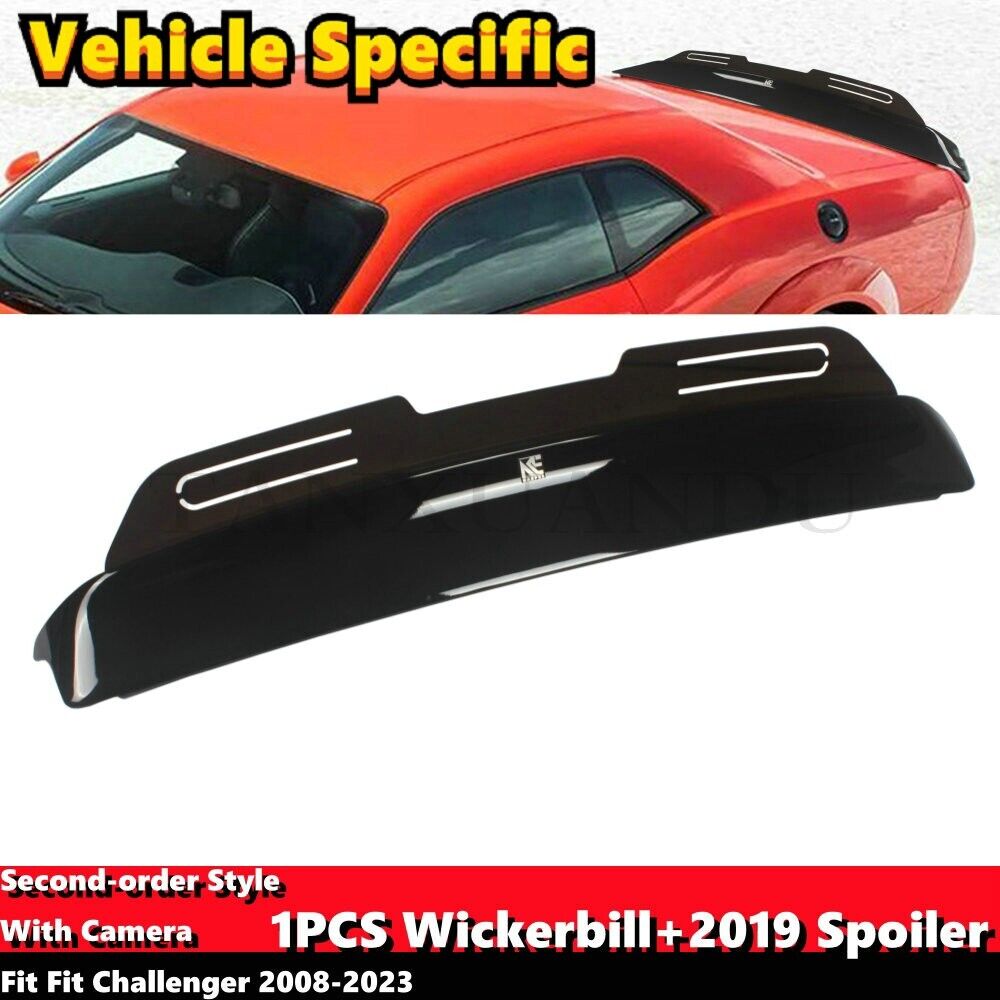 NP Designs 1PCS Wickerbill +2019 Spoiler Wing Fit For DODGE Challenger 2008-2023