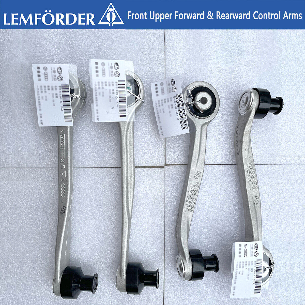 4X Lemforder OEM Front Upper Control Arm with Ball Joint  for A4 A5 S4 Q5 B8
