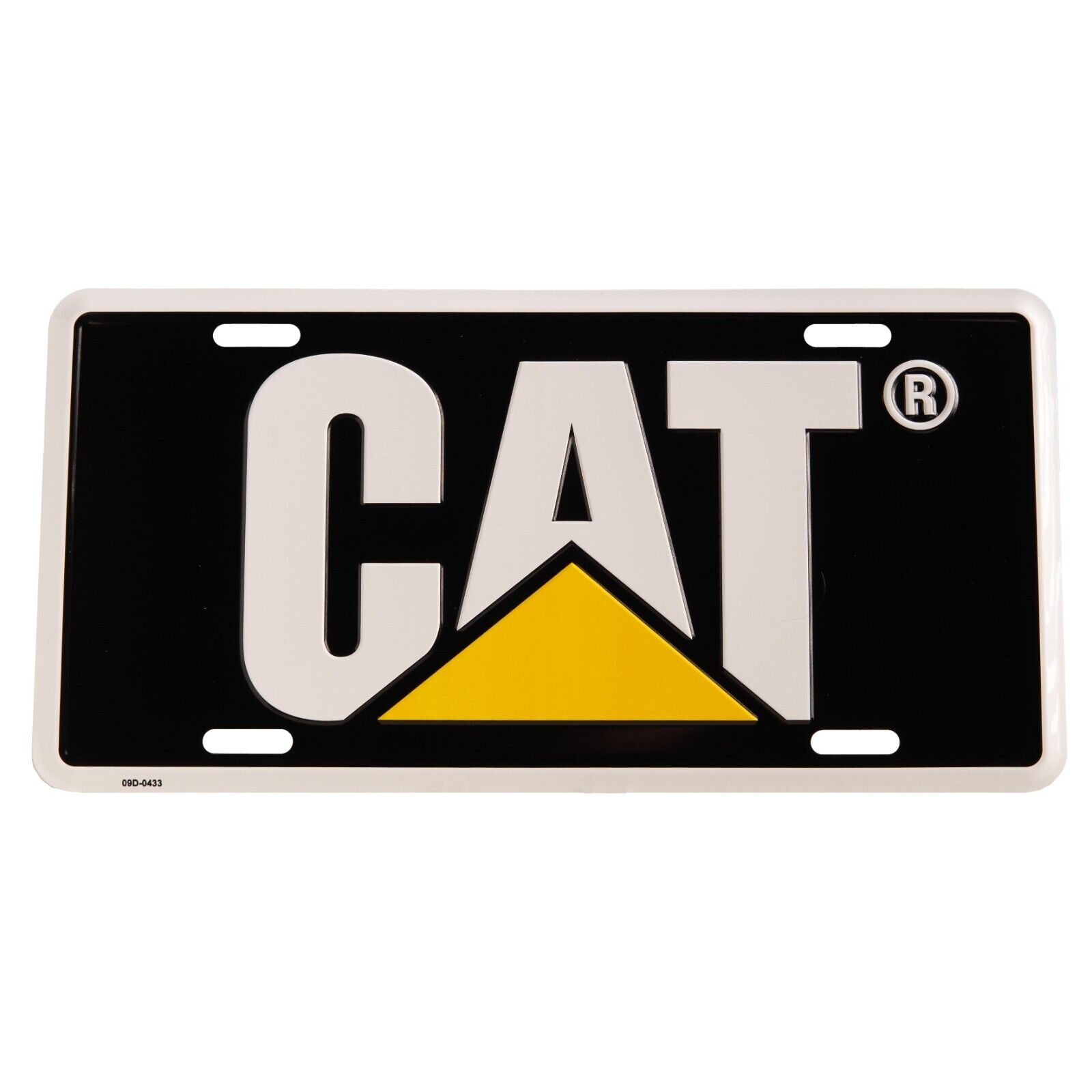Caterpillar CAT Logo Heavy Equipment 3D Embossed  Metal License Plate