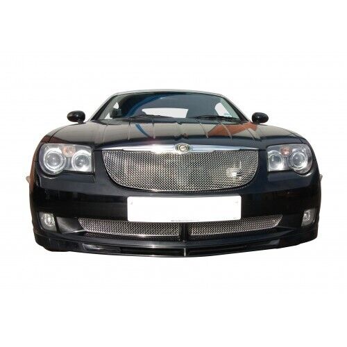 Zunsport Compatible With Chrysler Crossfire - Front Grill Set - Silver finish