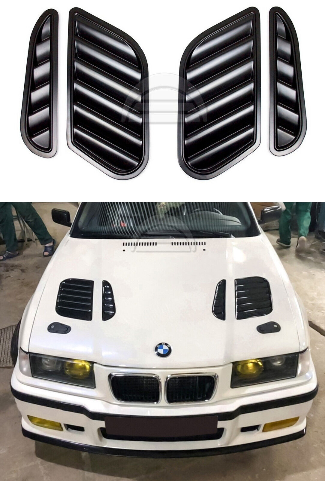 Hood Vents for BMW 3 e36 1991 - 2000 Bonnet Gills Vorsteiner style M3 GTR