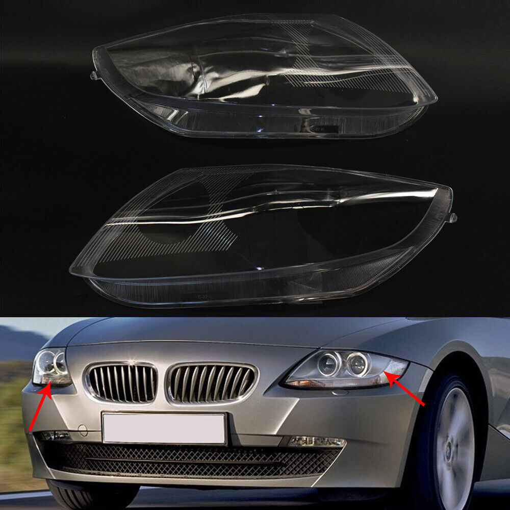 Front Car Left & Right Headlamp Headlight Lens Cover For BMW Z4 E85 2003-2008 US