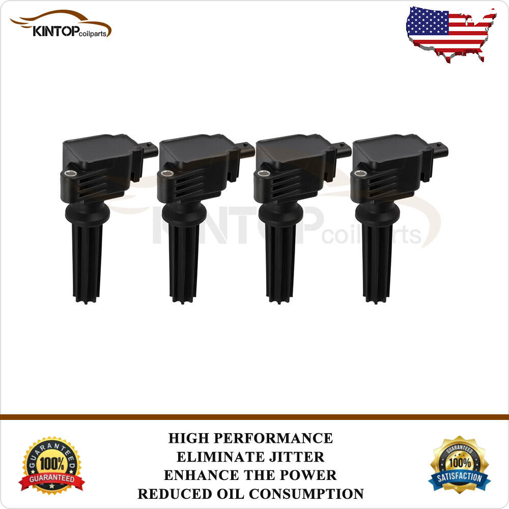 4 Pcs Ignition Coil For Ford Fusion Focus Edge Escape L4 2.0L Mustang Lincoln