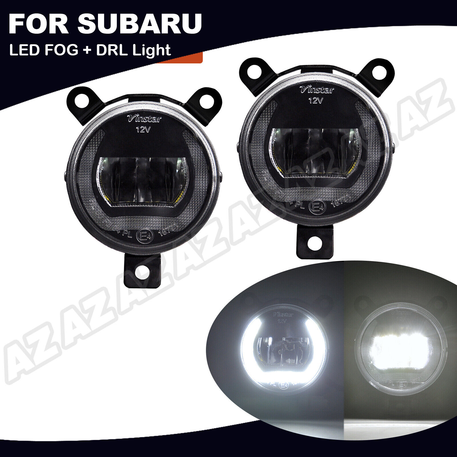 2X LED Fog Lamp Halo Ring Daytime Running Light For Subaru BRZ Toyota FT86 2017-