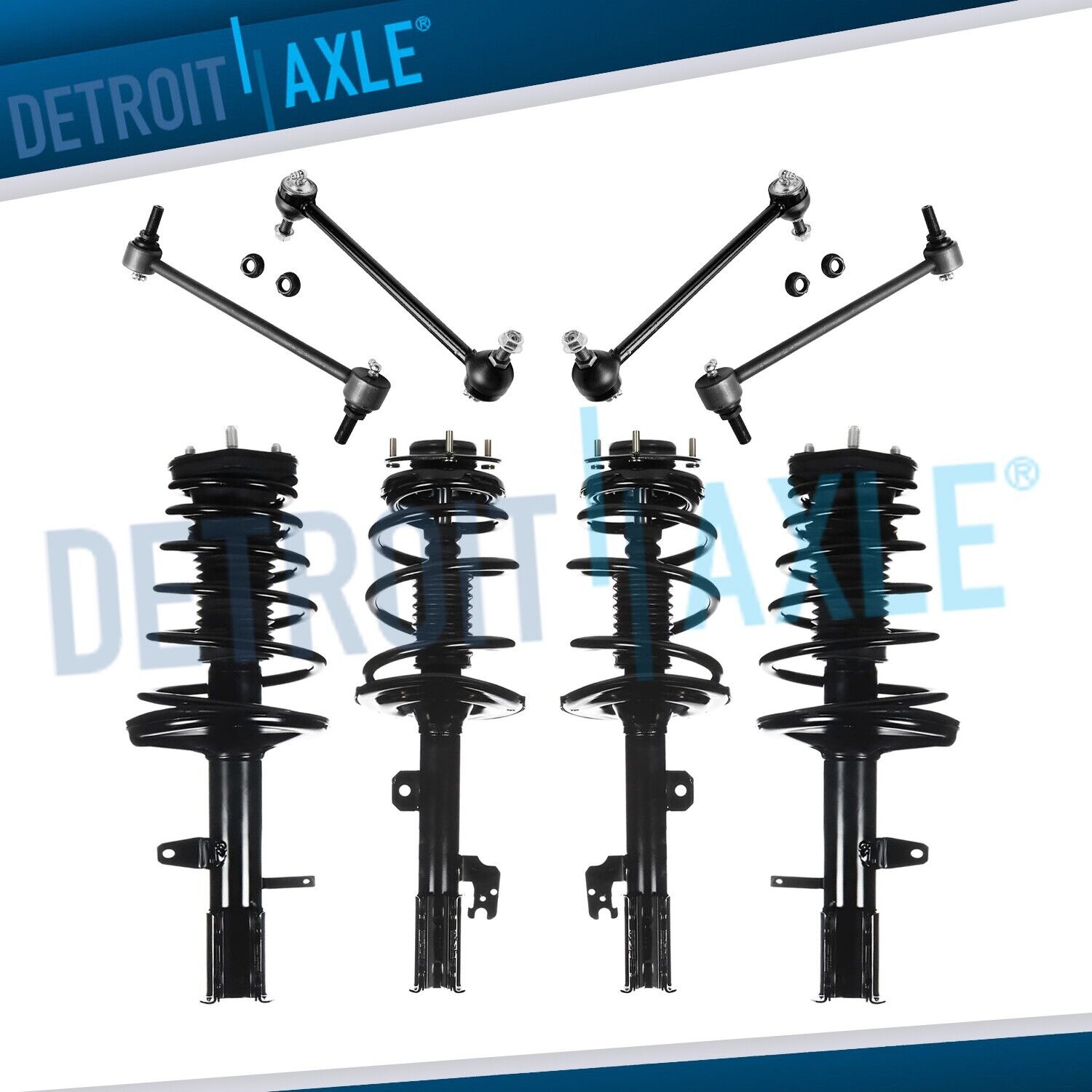 AWD Front & Rear Struts w/Spring Sway Bars for 2009 2010 2011 2012 Toyota Venza