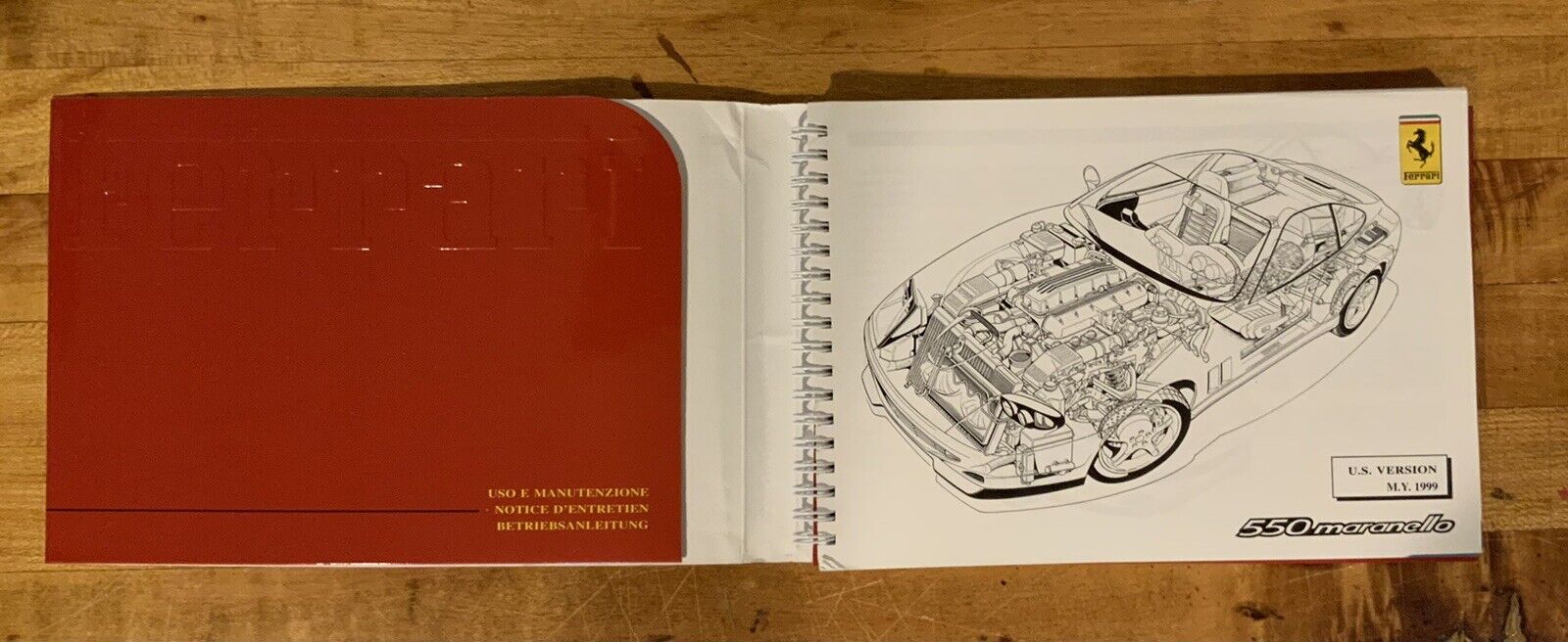 Ferrari 550 Maranello Owners Manual | (1392/98) | Factory Original | ‘99 MY-USA
