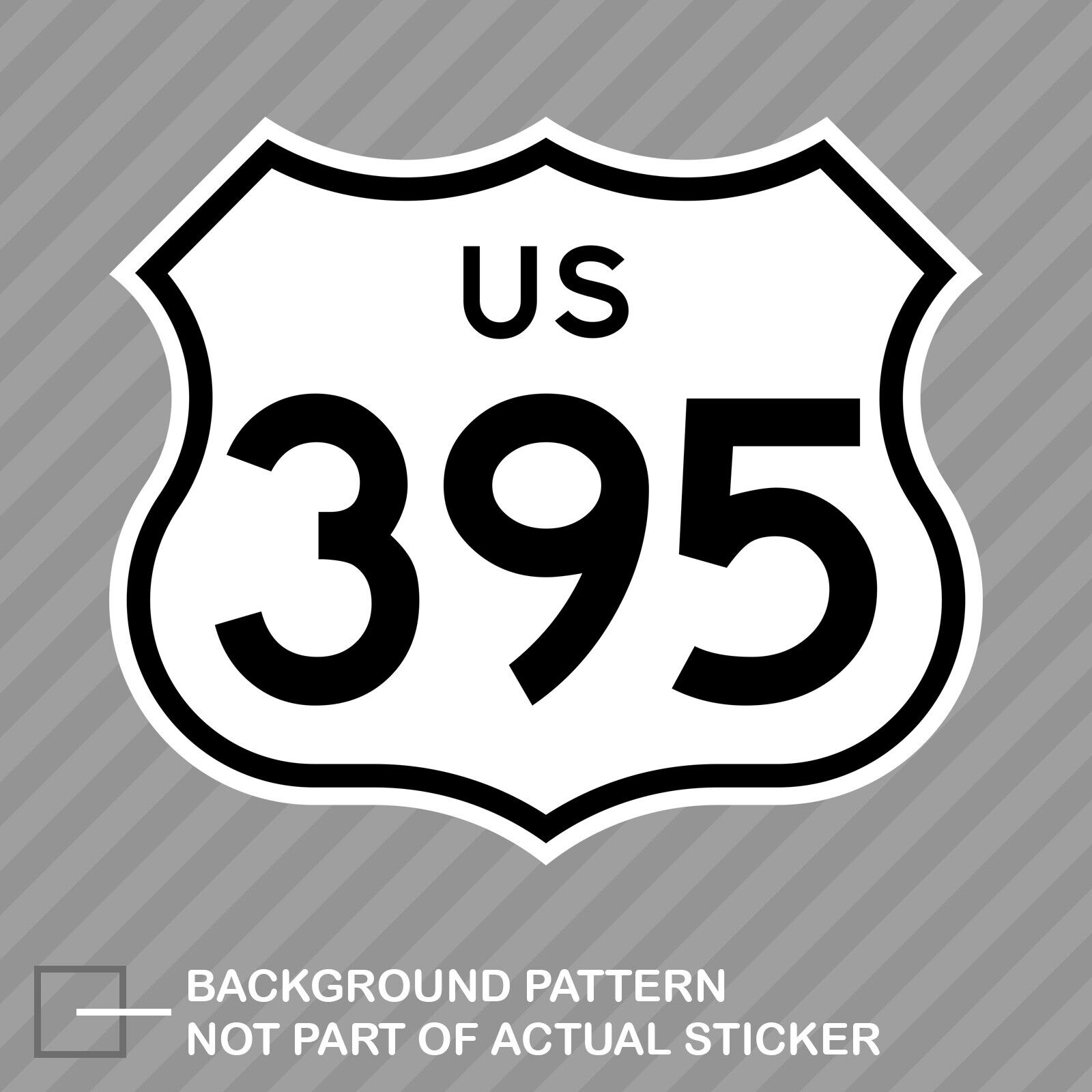 California Highway 395 Sign Sticker Decal Vinyl hwy 395 freeway shield
