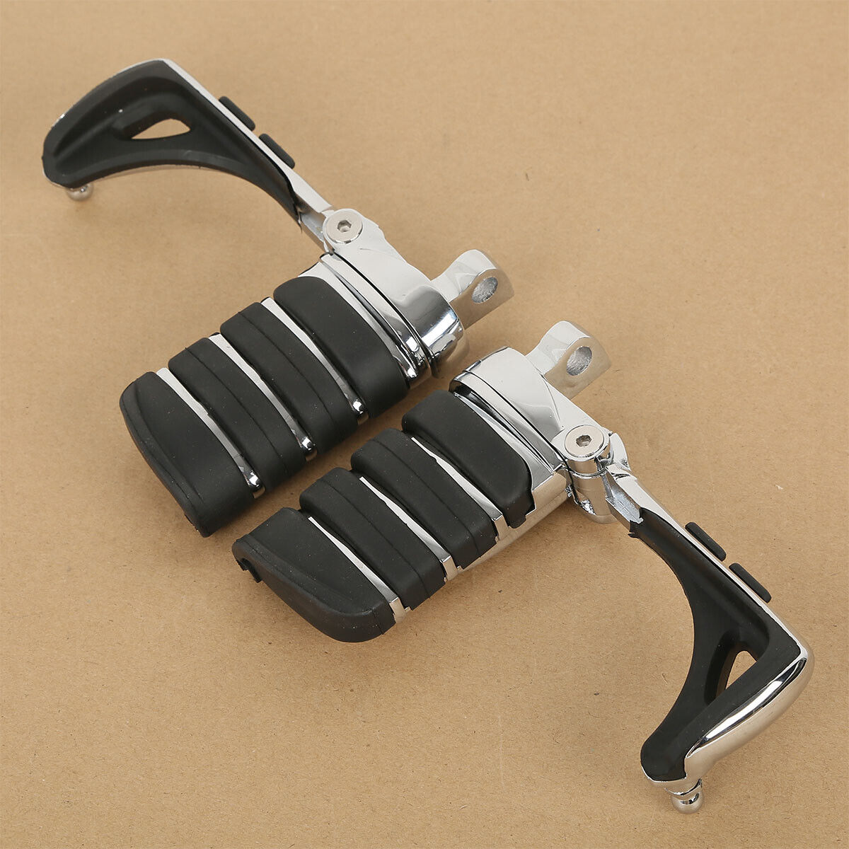 Chrome Male Mount Foot Pegs Footpegs Fit For Harley Touring Street Glide Dyna
