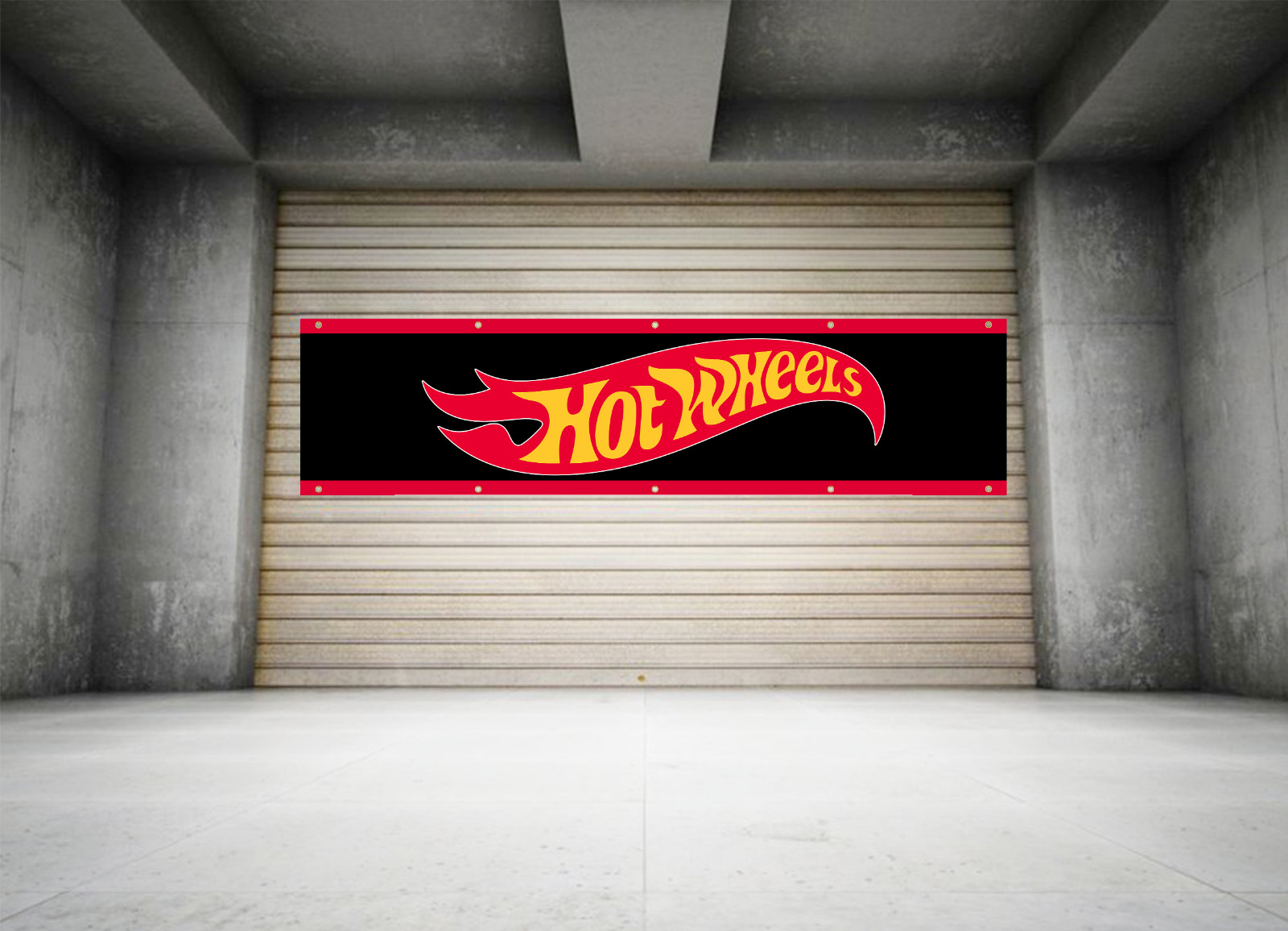 Hot Wheels Logo Banner 2X8 Ft Kids Playroom Matchbox Garage Wall Decor 2023 NEW