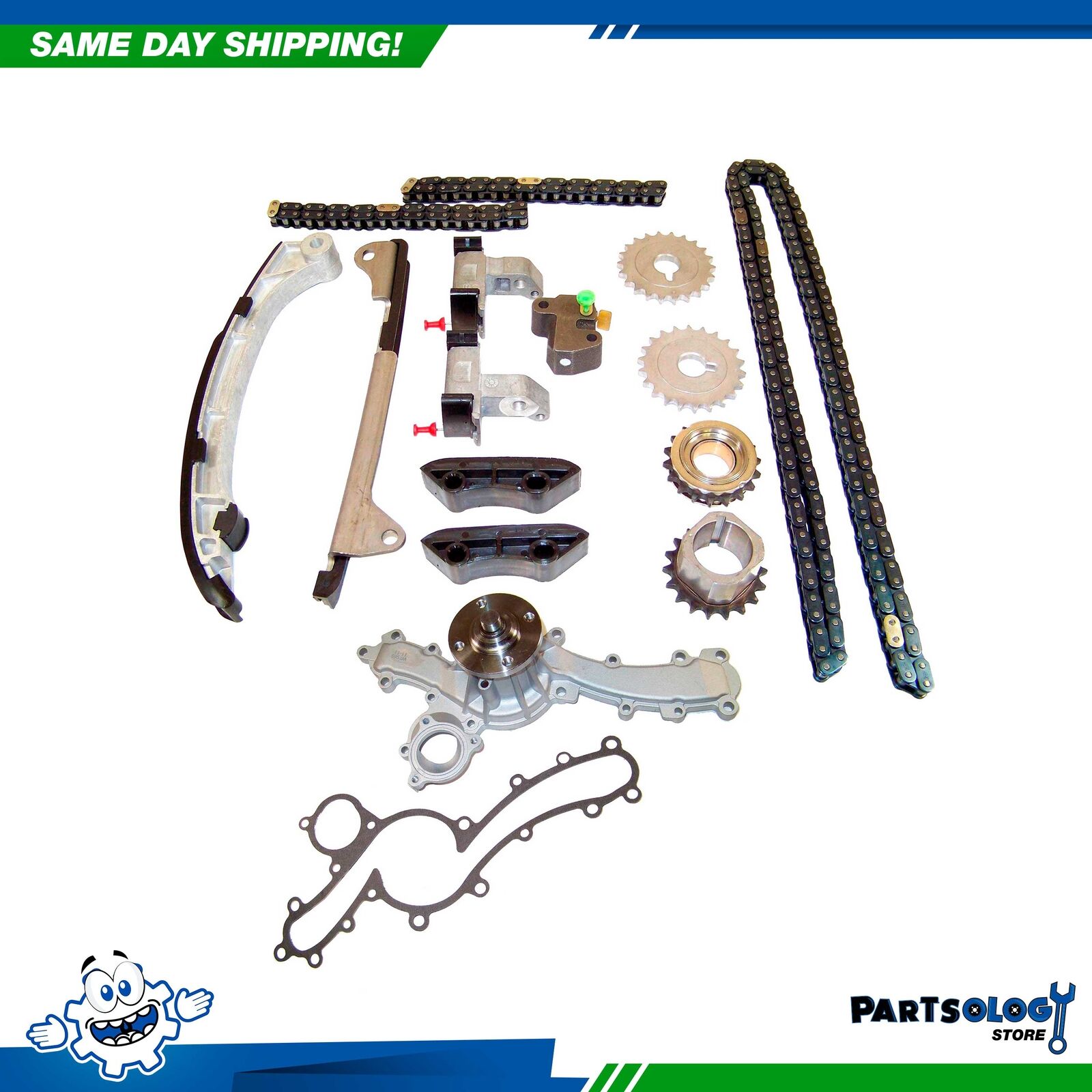 DNJ TK969WP Timing Chain Kit with Water Pump For 03-15 Toyota 4.0L V6 DOHC 24V
