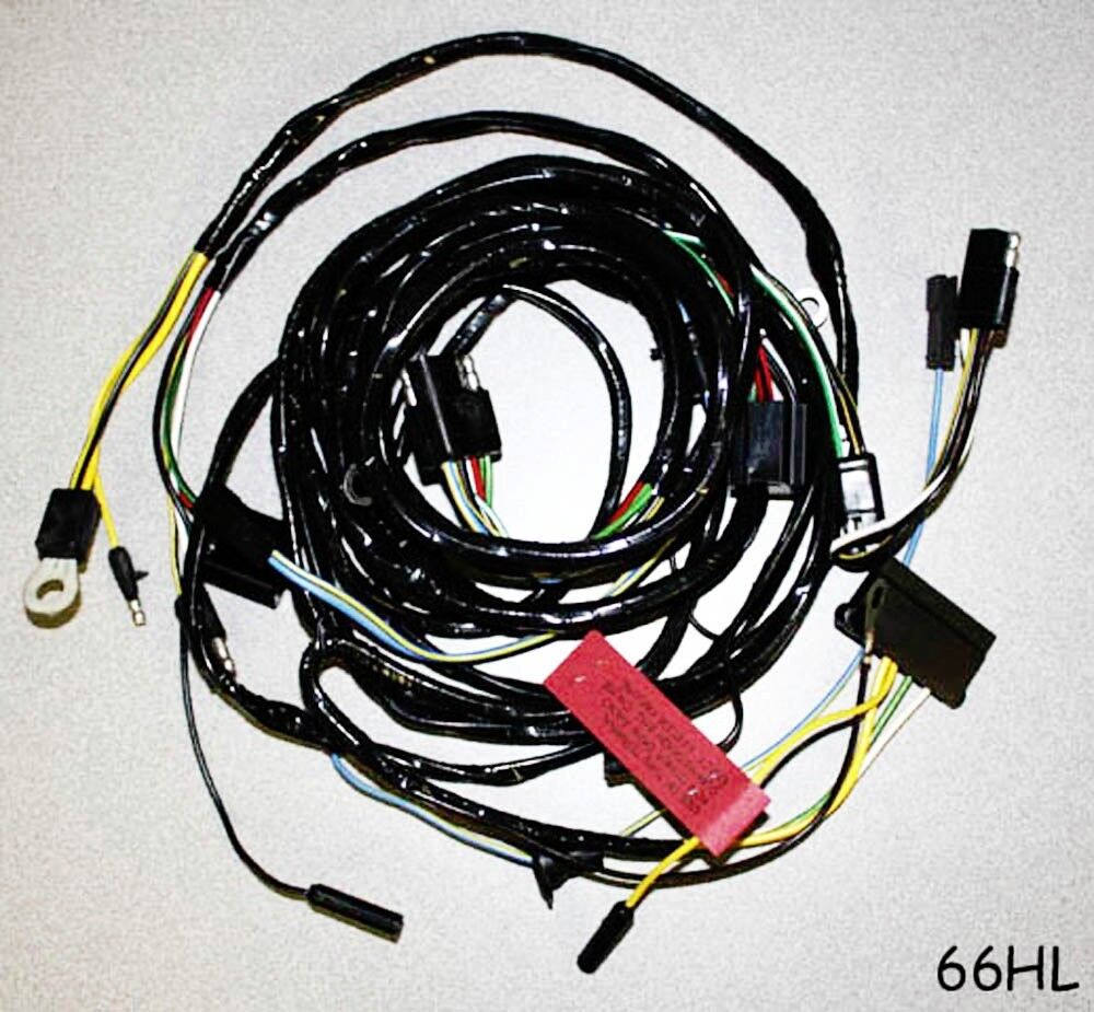 NEW 1966 Ford Mustang Firewall to Headlight Wire Loom Harness 