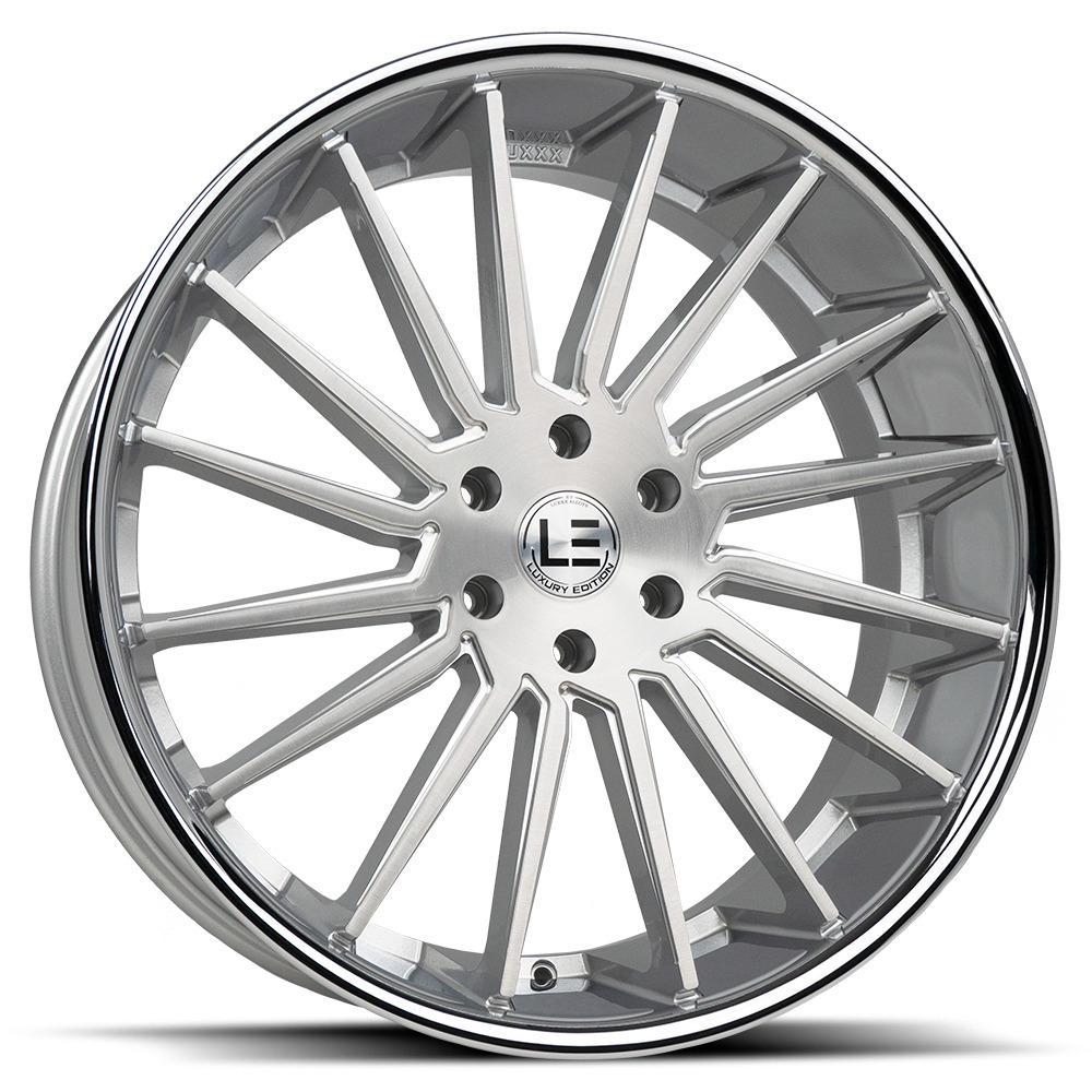 22X9 Luxxx LE9 6X139.7 +27 93.1 Brushed Face Milled/Stainless Steel Lip - Wheel