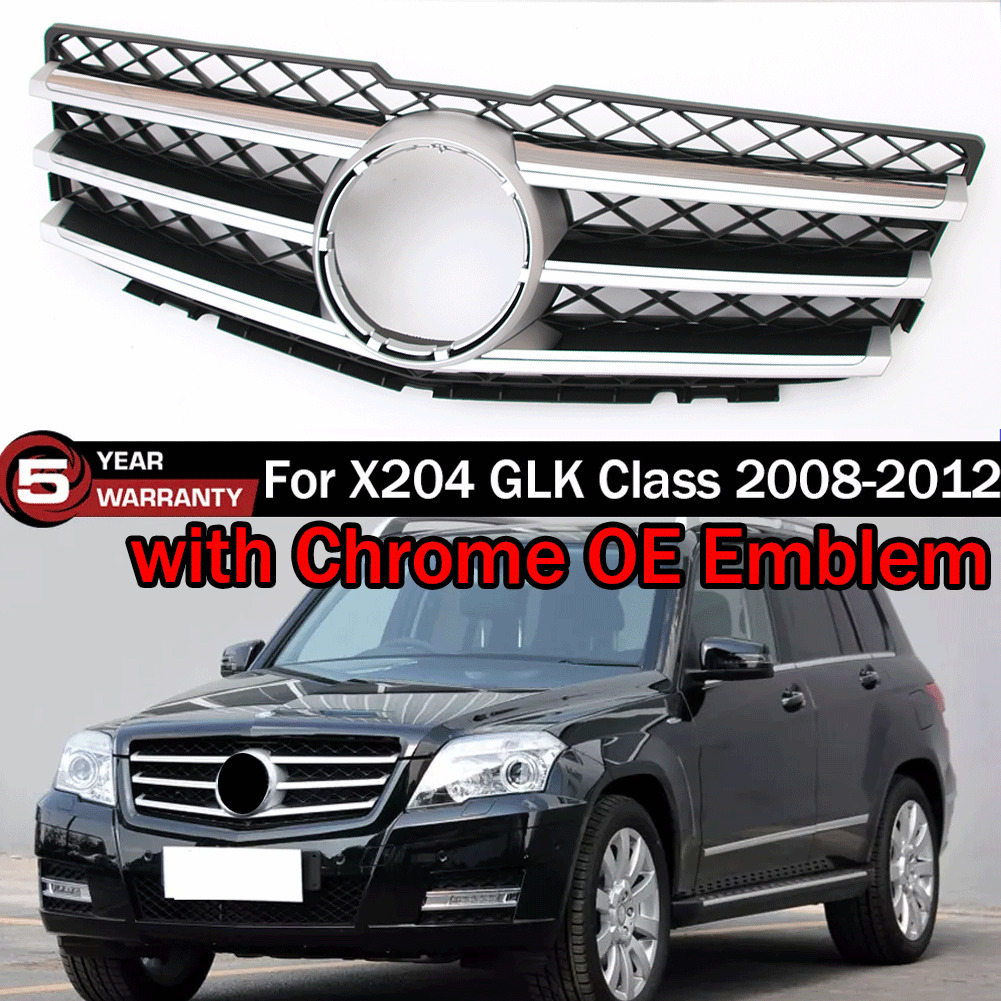 Front Upper Grille W/Emblem Grill For Mercedes Benz X204 GLK300 GLK350 2009-2012
