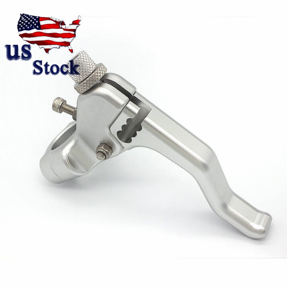 Universal CNC Short Motorcycle Clutch Lever Silver Stunting (1 Finger Easy Pull)