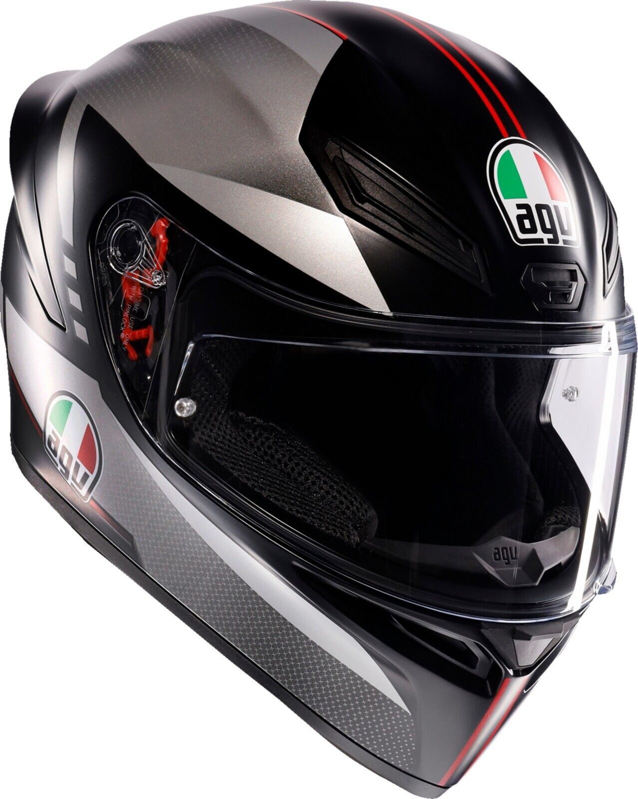 AGV K1 S Lap Motorcycle Helmet Matte Black/Gray/Red