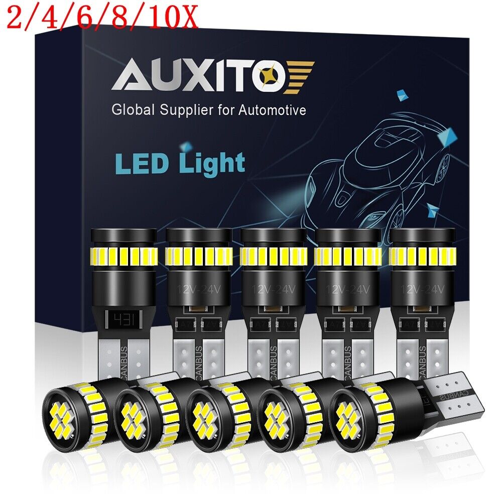 AUXITO T10 194 2825 Map Dome License Plate LED White Light Canbus Lamp 10/20x