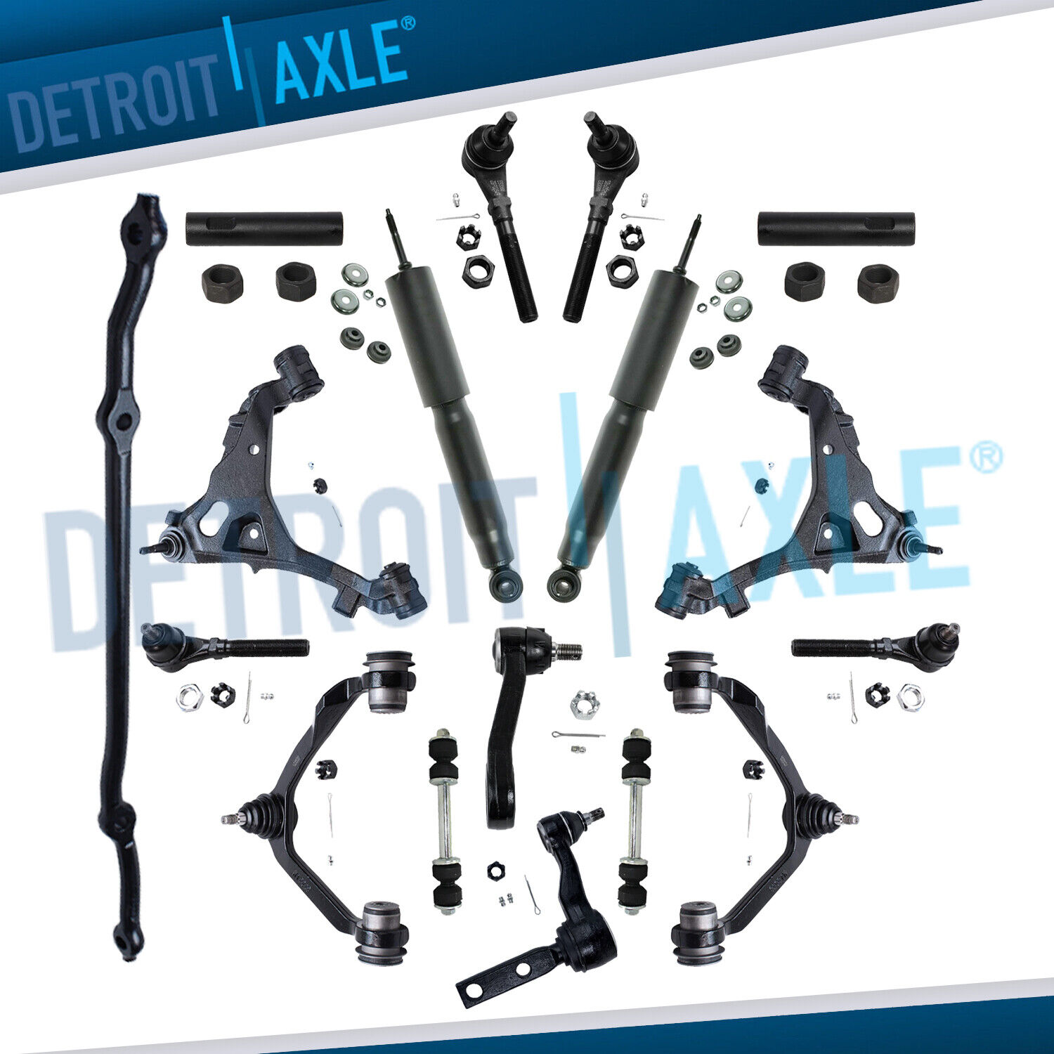 Front Upper Lower Control Arm Suspension Kit for 1997-2002 Expedition F-150 4WD