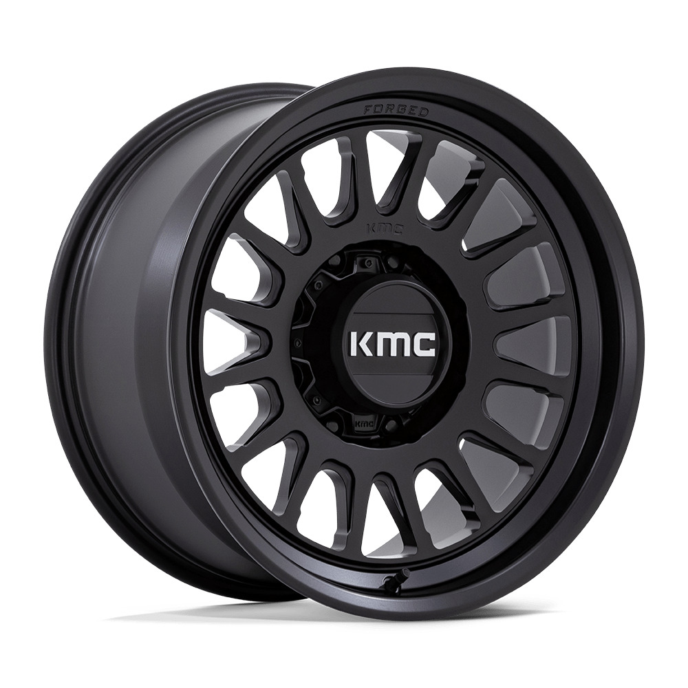 18x9 KMC KM452 Impact FORGED Satin Black Wheel 8x6.5 (-12mm)