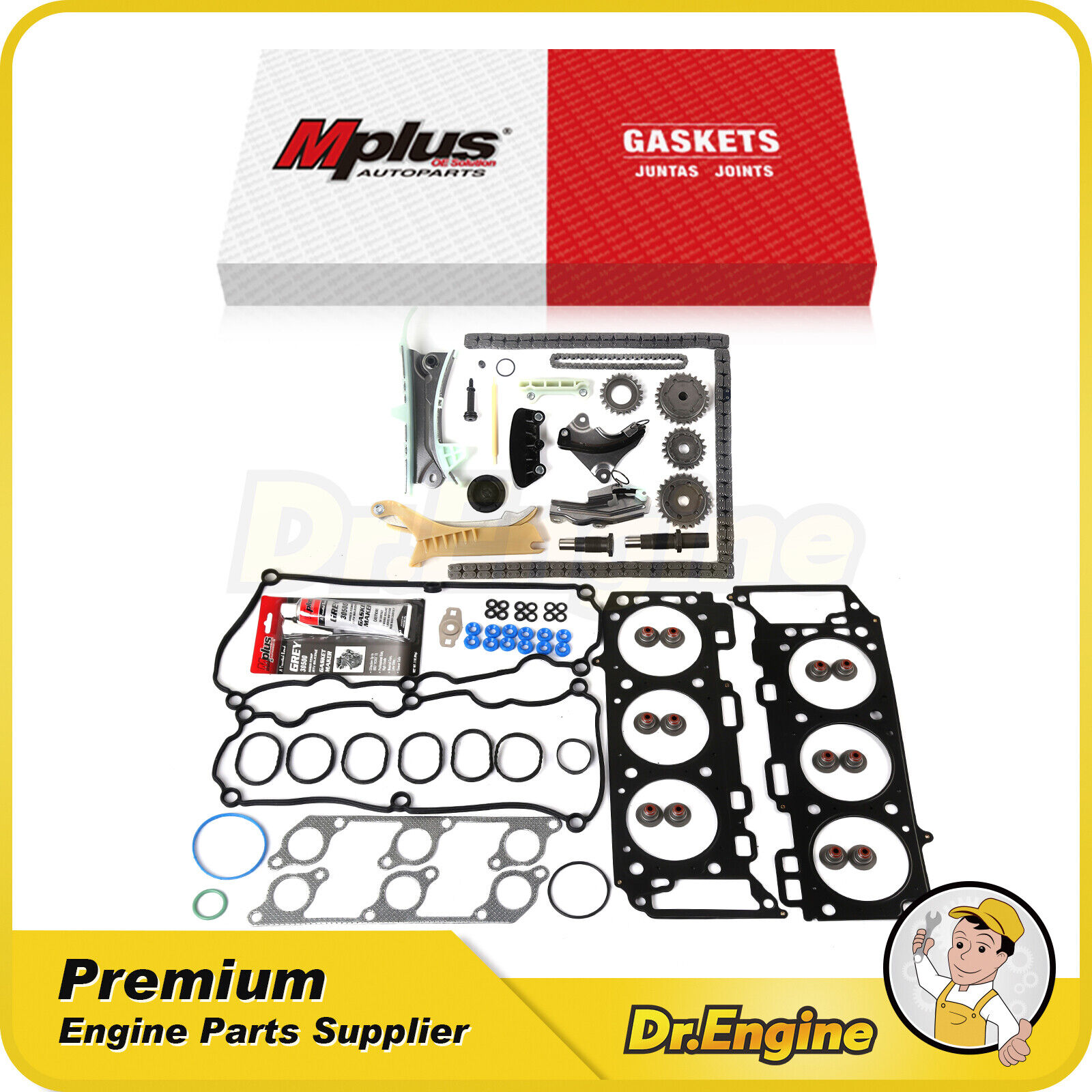 Head Gasket Set Timing Chain Kit Fit 05-10 Ford Mustang 4.0L