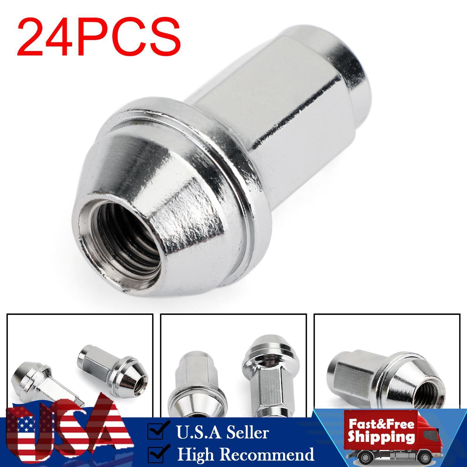24pcs 14x2 Carbon Steel Lugs Nuts 4L3Z-1012-A Fit Ford F150 Expedition 04-14 08
