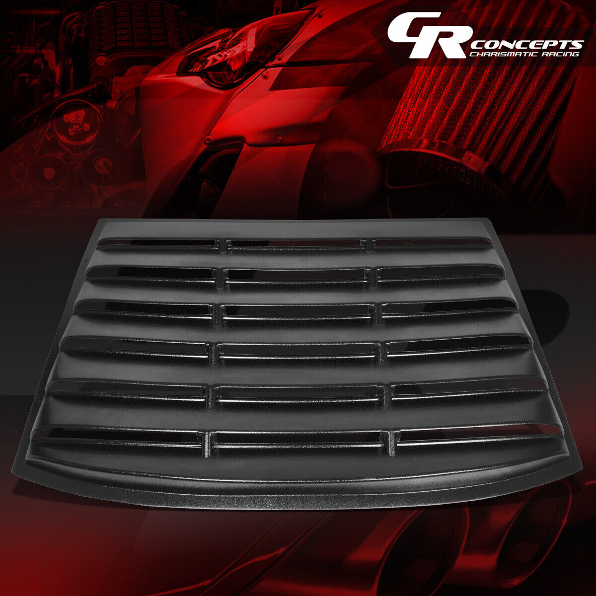REAR WINDOW SUN SHADE LOUVERS STYLE SCOOP COVER GUARD FOR 06-10 DODGE CHARGER