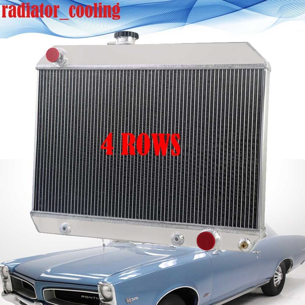 4-Row Aluminum Radiator Fit 1965-1967 66 Pontiac LeMans Tempest GTO Base Custom