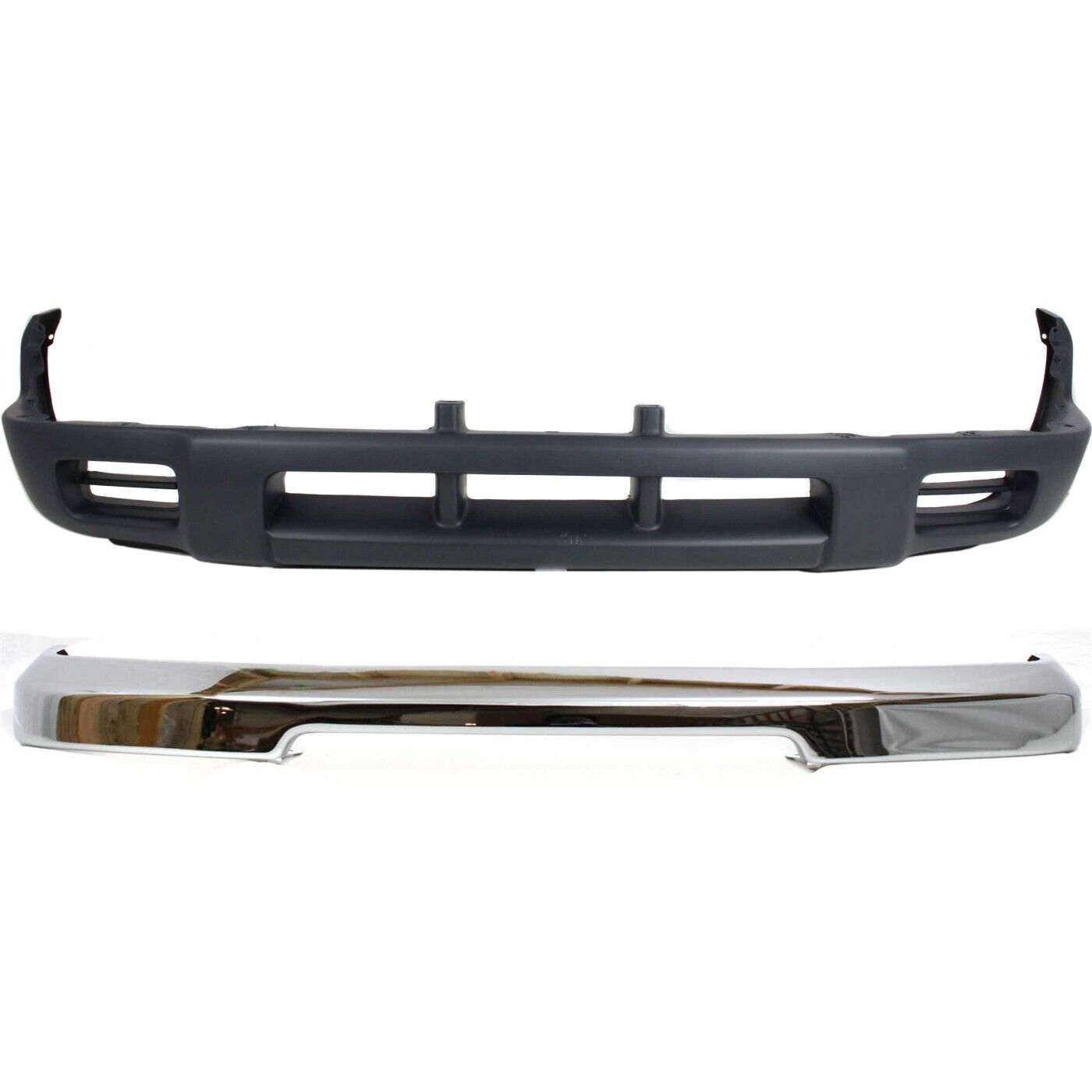 Front Bumper Valance Kit For 1998-2000 Nissan Frontier Steel NI1002132 NI1095119