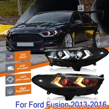 Upgrade LED Headlights Projector For Ford Fusion 2013-2016 Front Lamp Assembly*2 picture