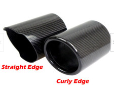 Car Universal Exhaust Pipe Carbon Fiber Cover Exhaust Muffler Pipe Tip picture