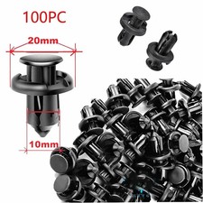 100X 10mm Bumper Clips Auto Car Hole Plastic Rivets Fastener Fender Push Pin US. picture