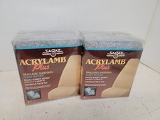 Vintage Sagaz Acrylamb Simulated Sheepskin Bucket Seat Covers - Curly Gray Pair picture