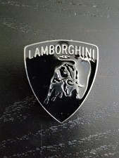 Lamborghini Large Chrome Metal Bull Shield Emblem Logo Decal picture