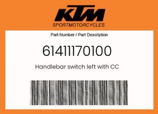 KTM Genuine Handlebar Switch Left With Cc - 61411170100 picture