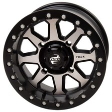 Tusk 4/156 Uinta Beadlock Wheel 15x7 4.0 + 3.0 Machined/Black Fits Polaris picture