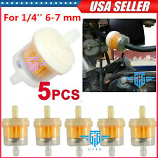 5pcs Motor Inline Gas Oil Fuel Filter Small Engine For 1/4'' Line 6-7mm Hose US picture