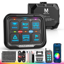MICTUNING P8Y RGB Switch Panel 6 Gang Wireless App 230FT Remote Control, 12V 24V picture