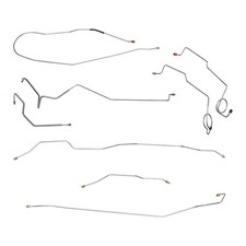 1972 Ford F-100 2wd Shortbed Power Drum Brake Line Set 8pc, Stainless picture