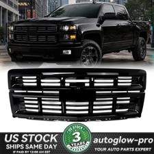 Full Gloss Black Front Upper Grille For 2014-2015 Chevrolet Silverado 1500 Z71 picture