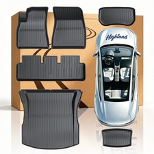 COMAUTO TPE Floor mats & Frunk Liner for Tesla Model 3 Highland 2024-2027 6PCS picture