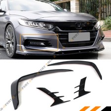 FOR 18-20 HONDA ACCORD AKASAKA BLK FRONT FOG LIGHT LAMP COVER TRIM GARNISH KIT picture