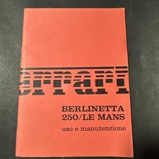 Original Reprint Ferrari Owners manual. 250 LM  Historic Manual Original 250 LM picture