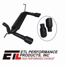 For 2007- 2017 Jeep Wrangler JK Matte Black Dual Cat Back Exhaust System 2DR 4DR picture